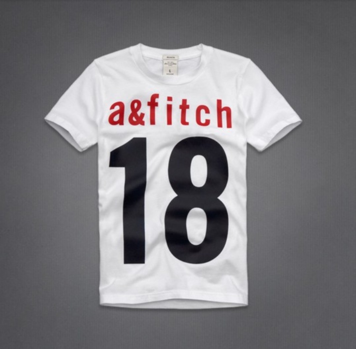 Abercrombie Fitch Hombres De Cuello Redondo Corto Remera AF5183